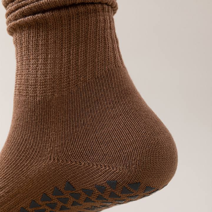 Five-Toe Split Yoga Pilates Knit Cotton Grip Short Socks