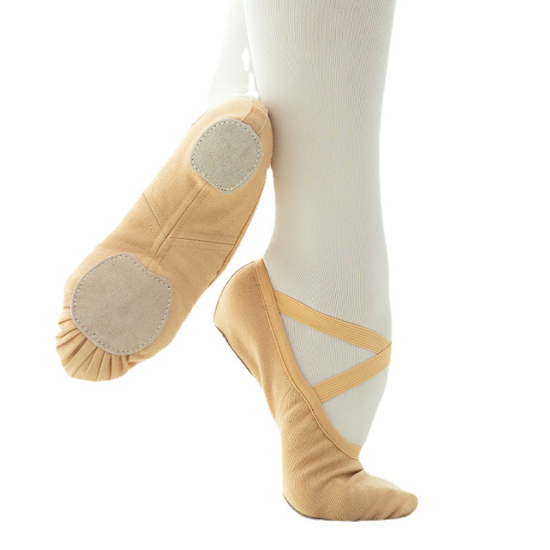WY Women's Stretch Canvas Split-Sole Ballet Shoes