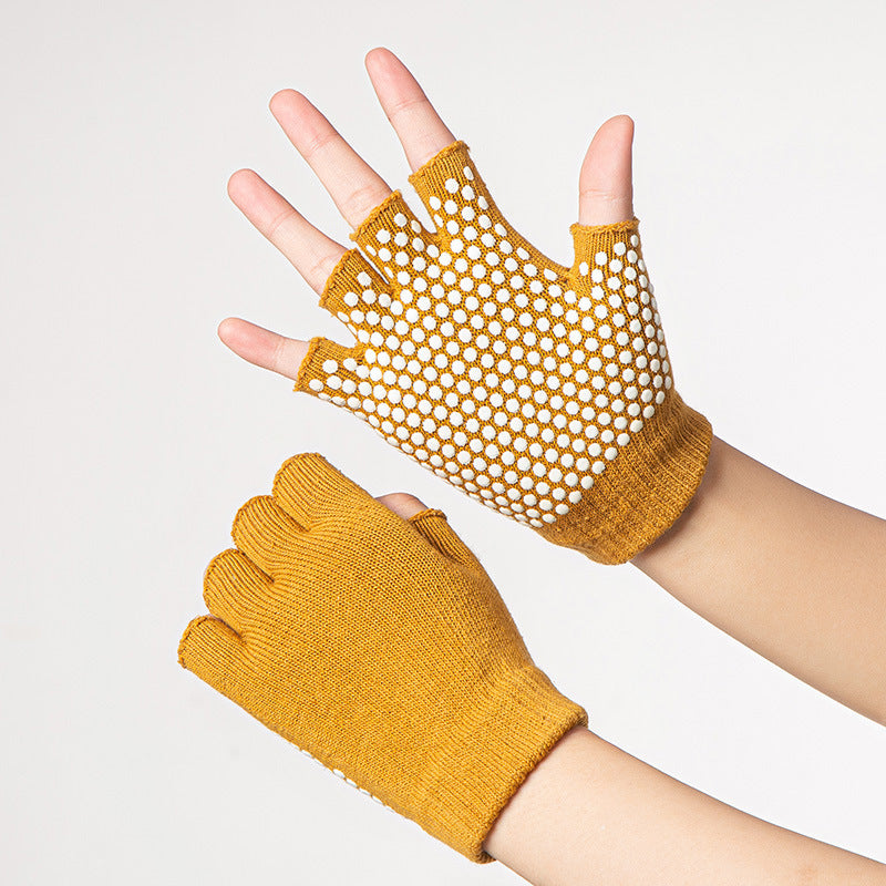 Fingerless Grip Yoga Pilates Gloves