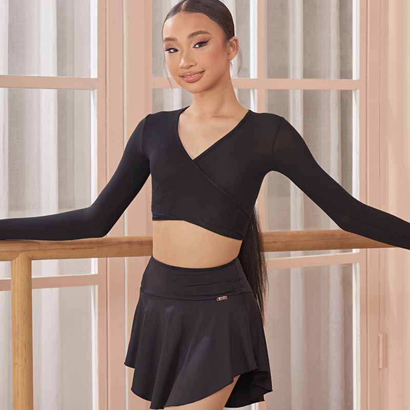 Z Girls Long Sleeve Latin Dance Practice Tops Dancewear