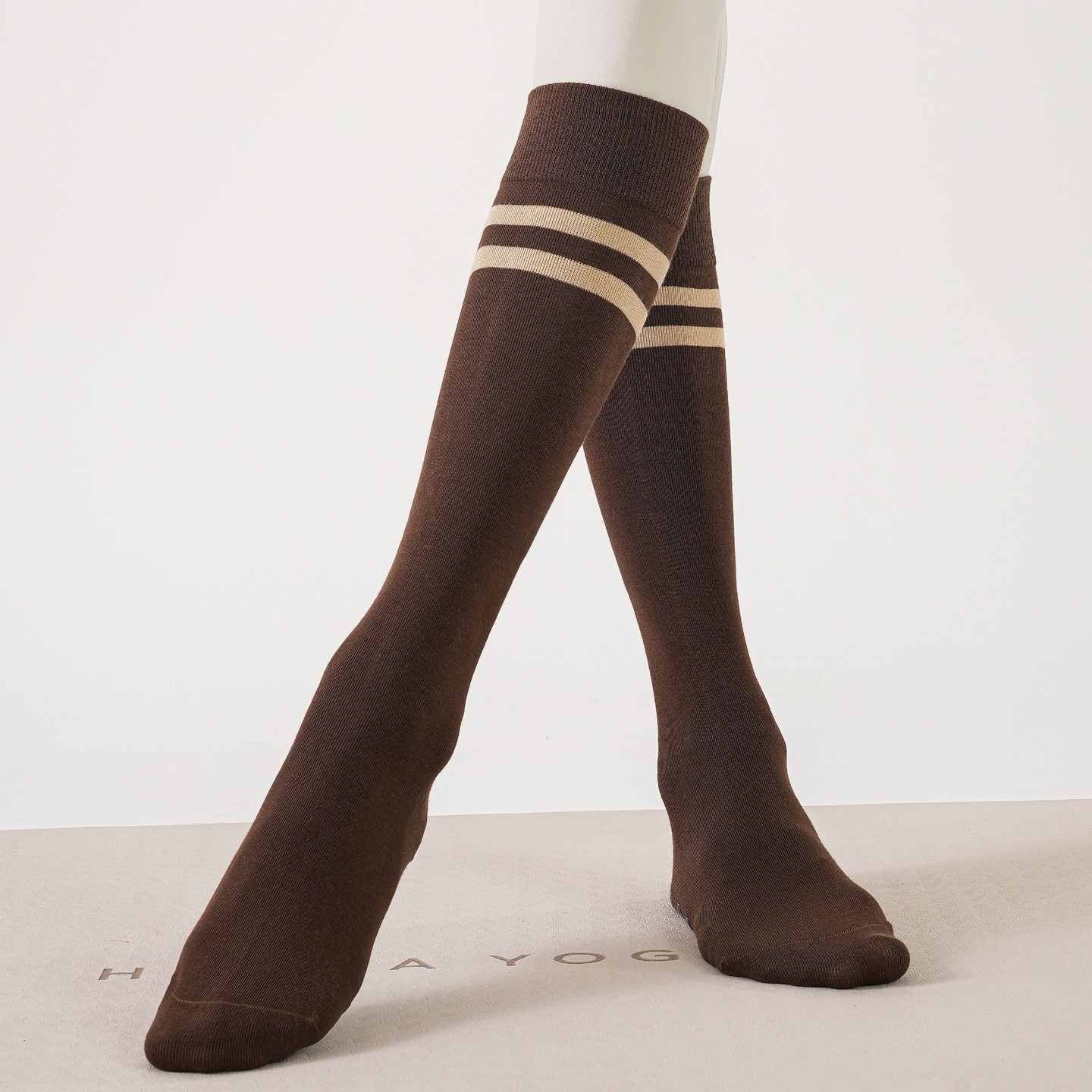 Yoga Pilates Knit Cotton Grip Long Socks