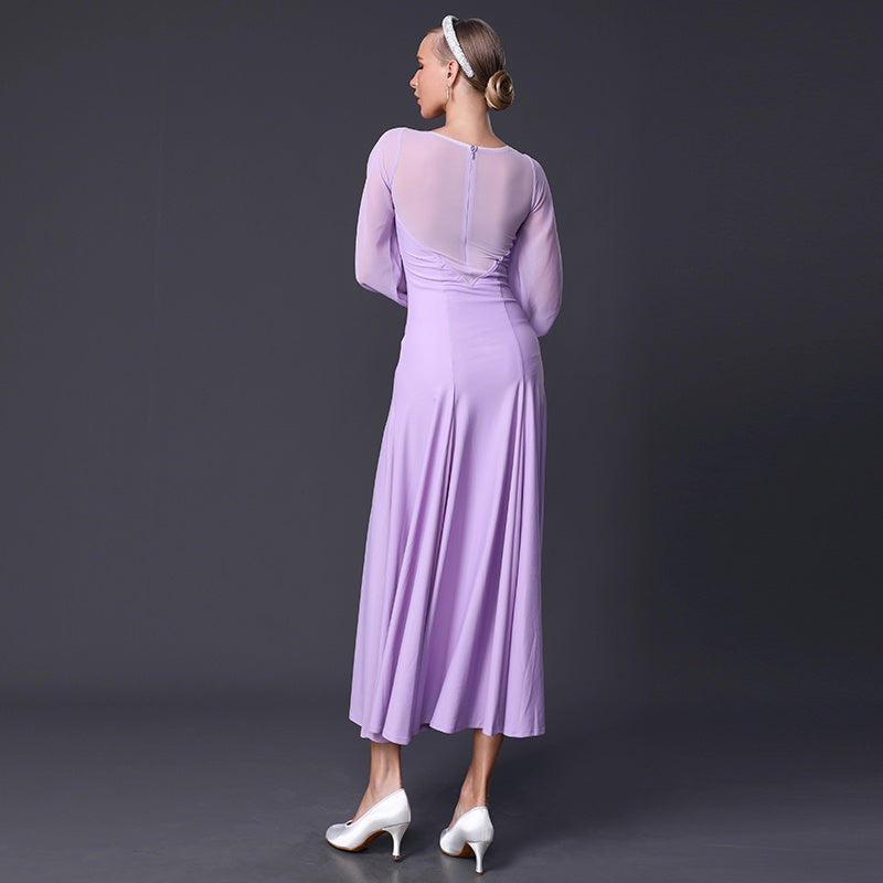 TID Customisable Women's Long Sleeve Dance Dresses Performance Competition Dancewear