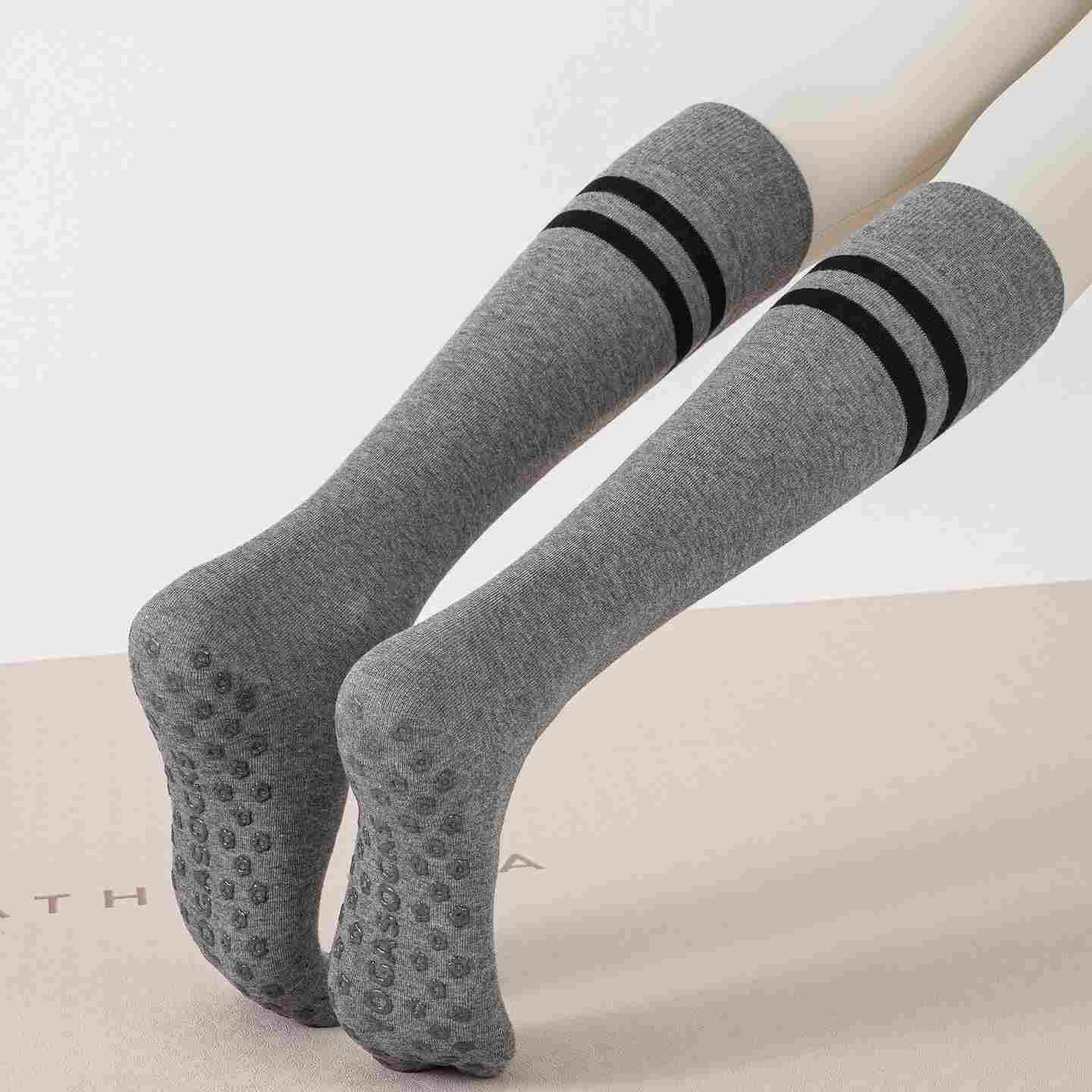 Yoga Pilates Knit Cotton Grip Long Socks
