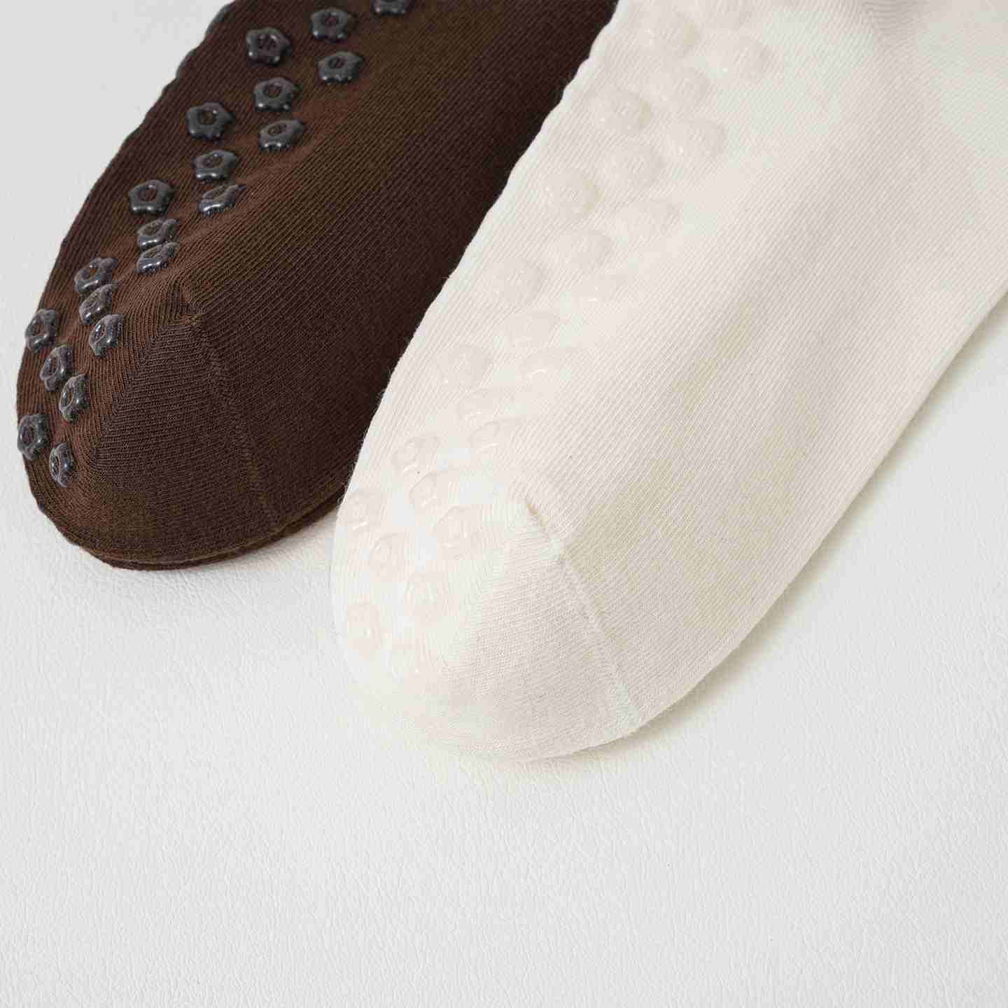 Yoga Pilates Knit Cotton Grip Long Socks