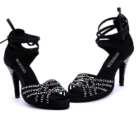 Women's Leatherette Customized Heel Latin Shoes Salsa Shoes Ballroom Dance Shoes