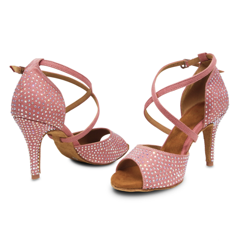 DS Women's Suede Customized Heel Latin Shoes/Salsa Shoes/Ballroom Dance Shoes