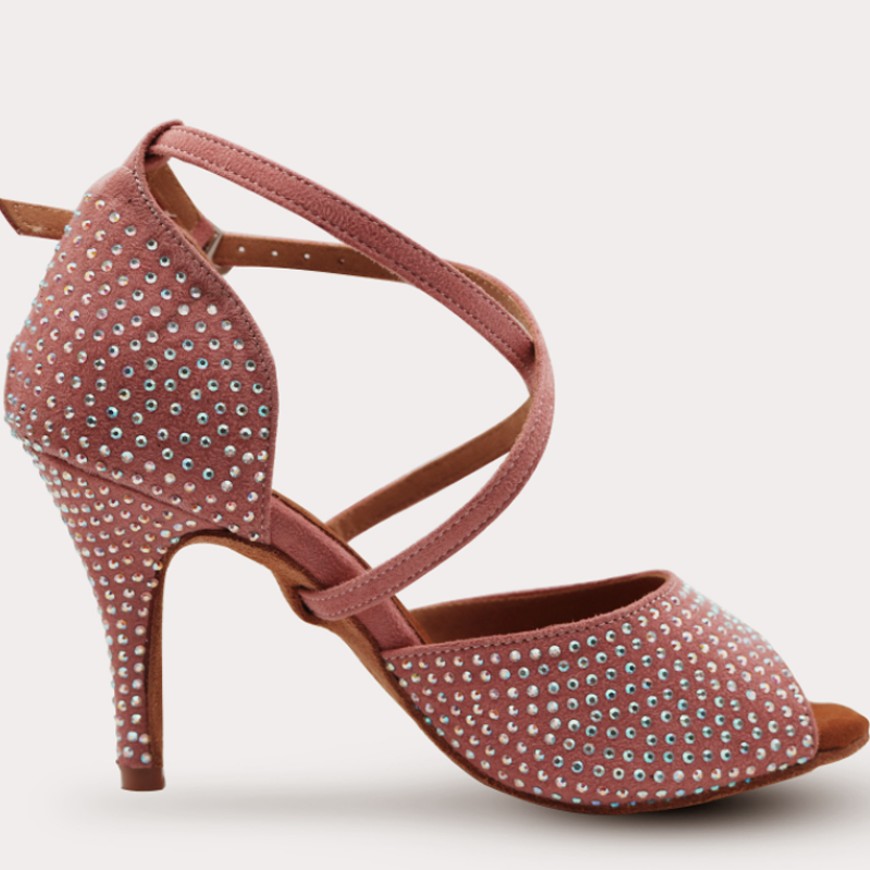 DS Women's Suede Customized Heel Latin Shoes/Salsa Shoes/Ballroom Dance Shoes