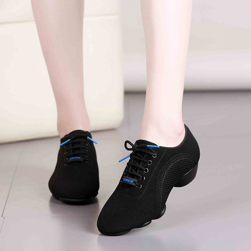 KCDANCE Women's Oxford Cloth 3.5cm Heels Teaching & Practice Shoes Ballroom Dance Shoes