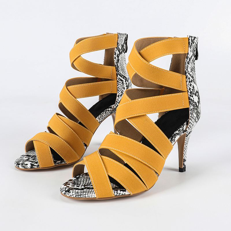 DS Women's Yellow Rubber Sole Customized Heeled Dance Shoes Salsa Ballroom Dance Boots