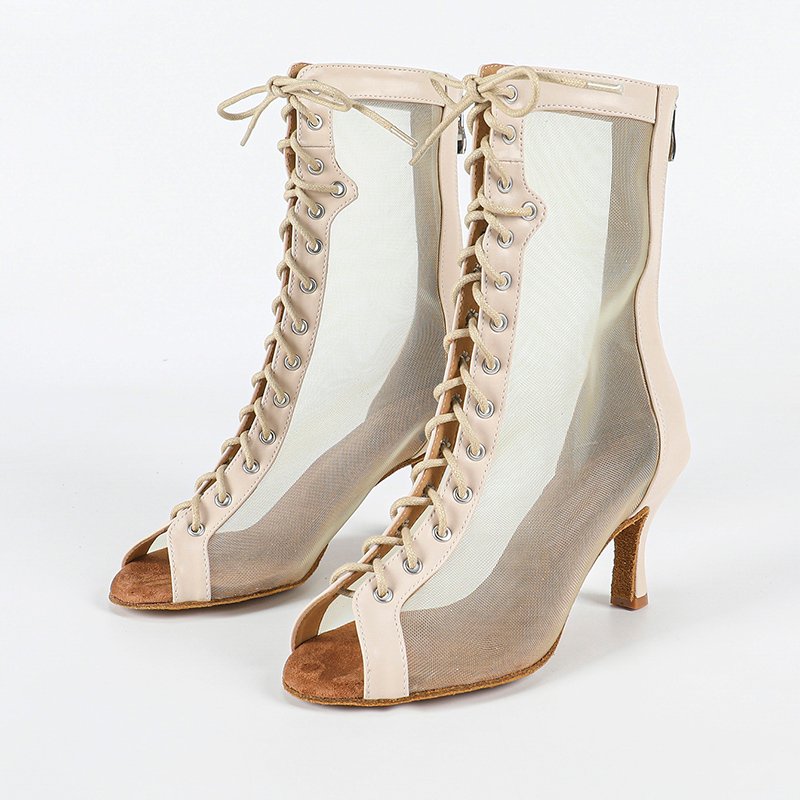 DS Women's Apricot Customized Heel Heels Dance Boots Jazz Dancing Shoes