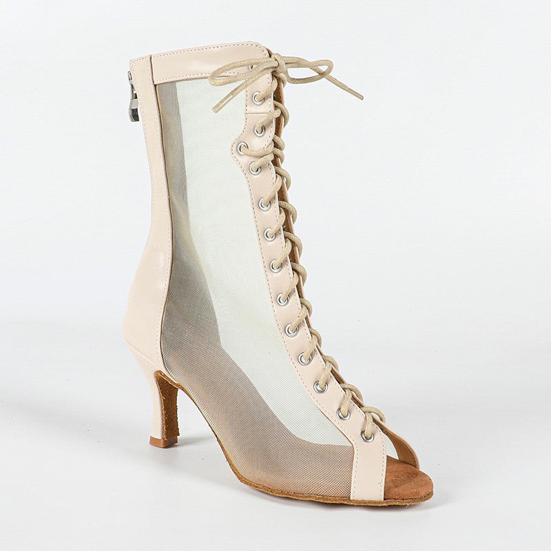 DS Women's Apricot Customized Heel Heels Dance Boots Jazz Dancing Shoes