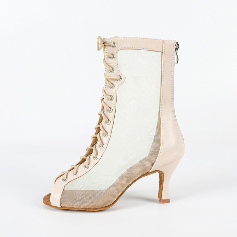 DS Women's Apricot Customized Heel Heels Dance Boots Jazz Dancing Shoes