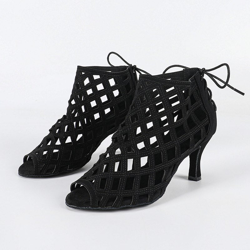 DS Women's Black Customized Heel Heels Dance Boots Jazz Dancing Shoes