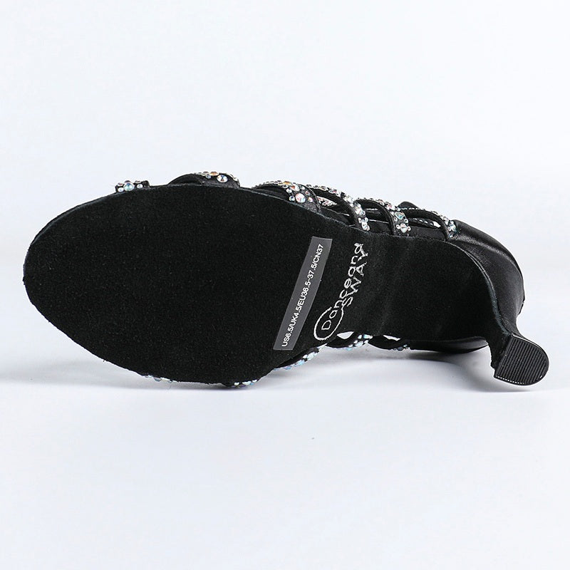 Women's Rhinestone Customized Heel Heels Dance Boots Jazz Salsa Dancing Shoes