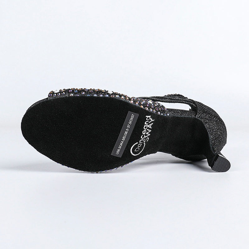 DS Women's Sparking Gliiter Customized Heels Dance Boots Jazz Salsa Dancing Shoes