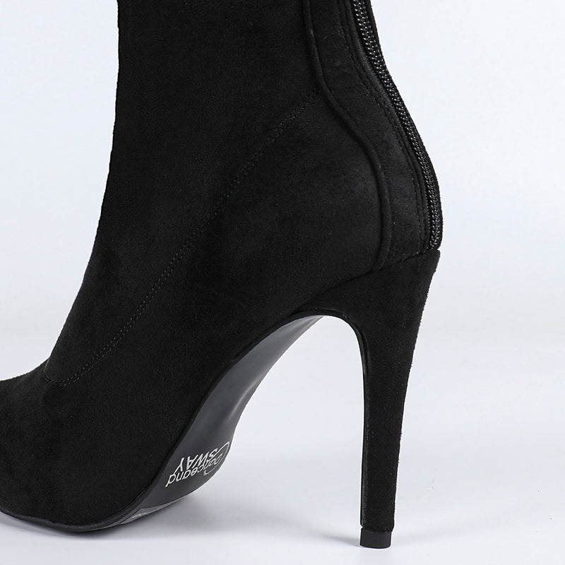 Women's Rubber Sole 11cm Slim High Heel Salsa Jazz Dance Shoes Heels Dance Boots