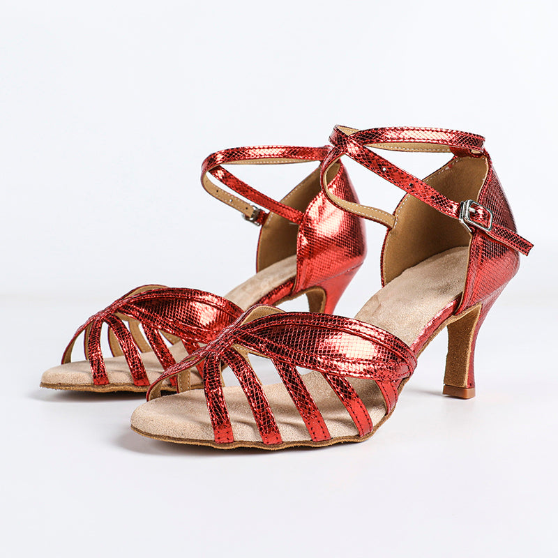 Women's PU Leather Customized Heel  Latin Dance Shoes Ballroom Dance Shoes
