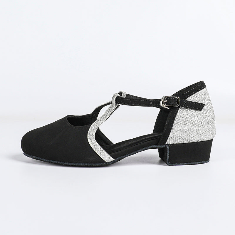 DS Women's Nubuck Customized Heels Ballroom Dance Shoes Swing Dance Shoes