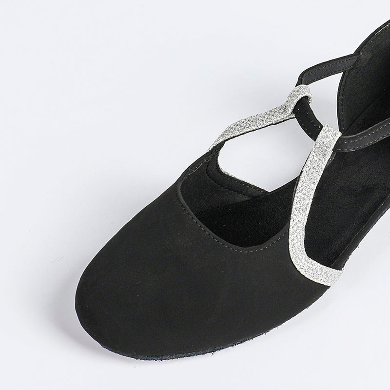 DS Women's Nubuck Customized Heels Ballroom Dance Shoes Swing Dance Shoes