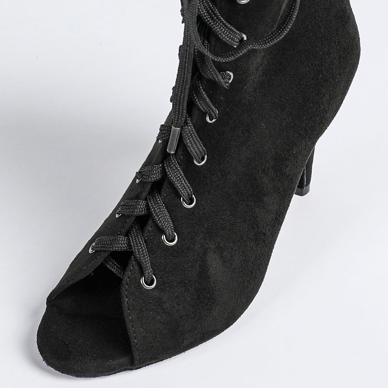 DS Women's Suede Customized Dance Heels Boots Salsa Jazz Dance Shoes