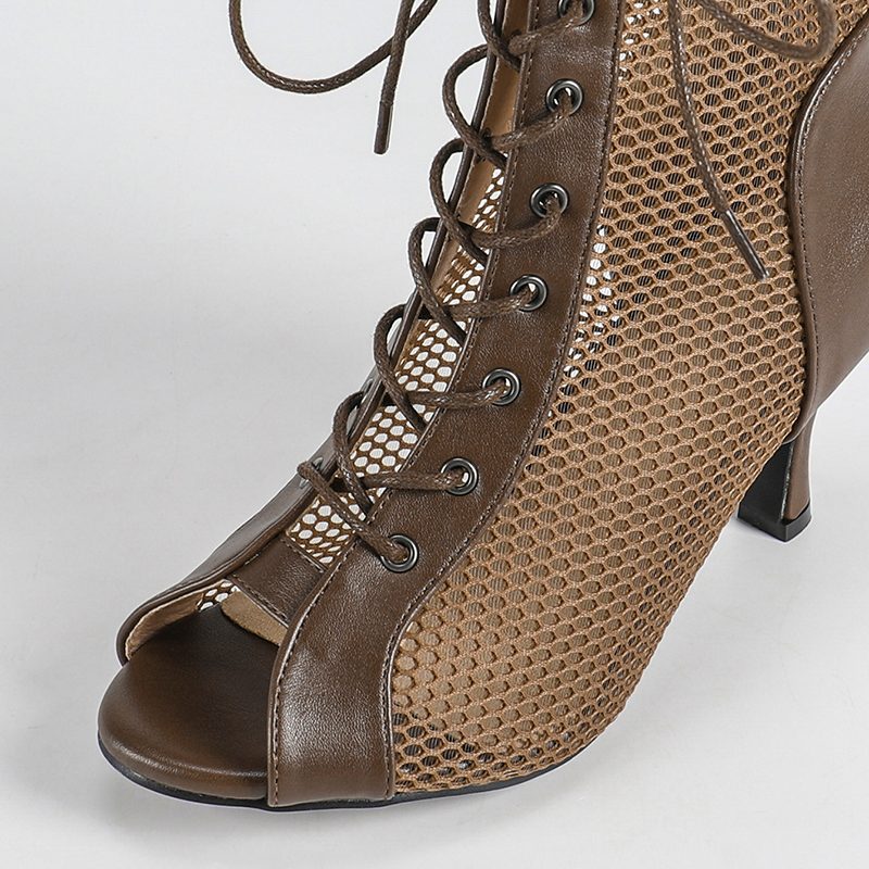 DS Women's Customized Heel Leatherette Heels Dance Boots Jazz Street Sole Dance Shoes
