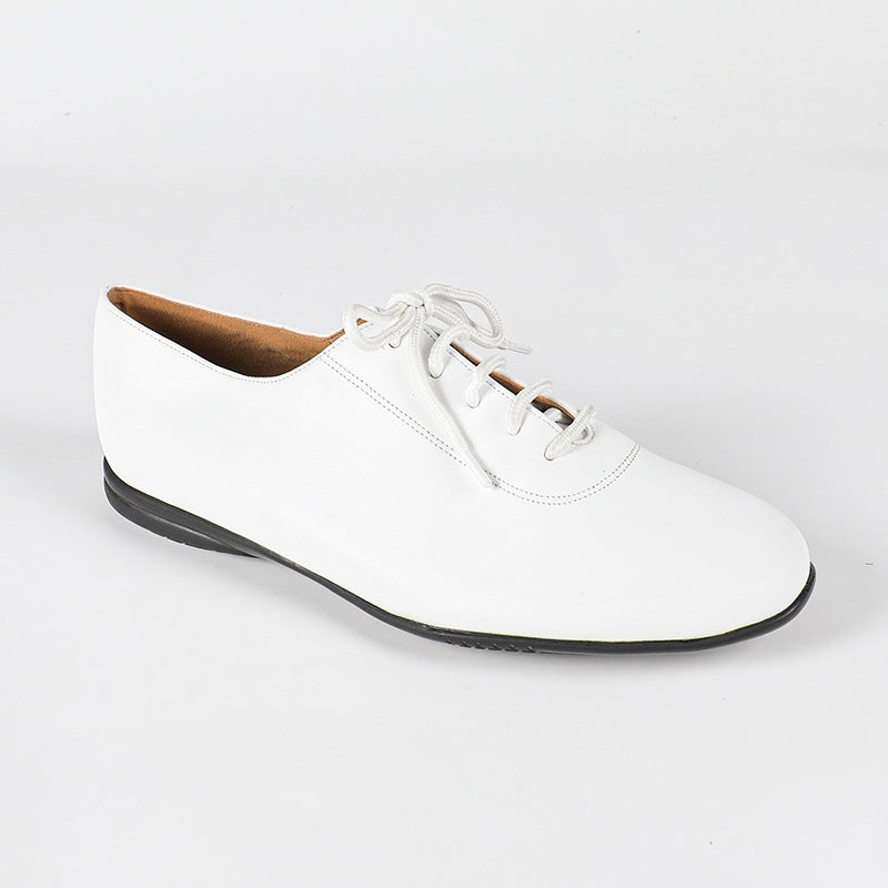 Men's 2cm White Leatherette Heels Ballroom Dance Shoes