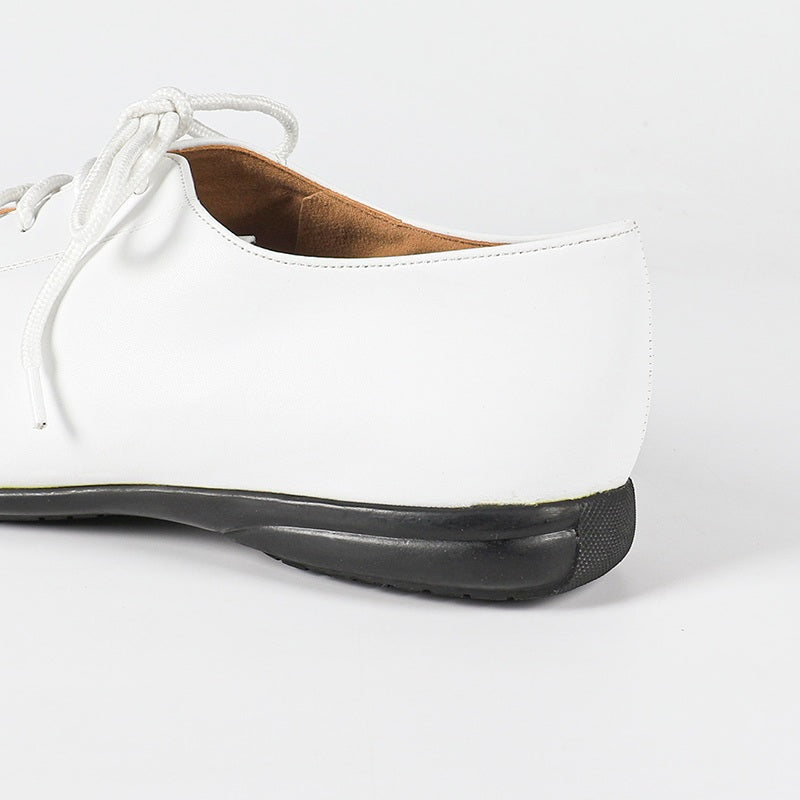 Men's 2cm White Leatherette Heels Ballroom Dance Shoes