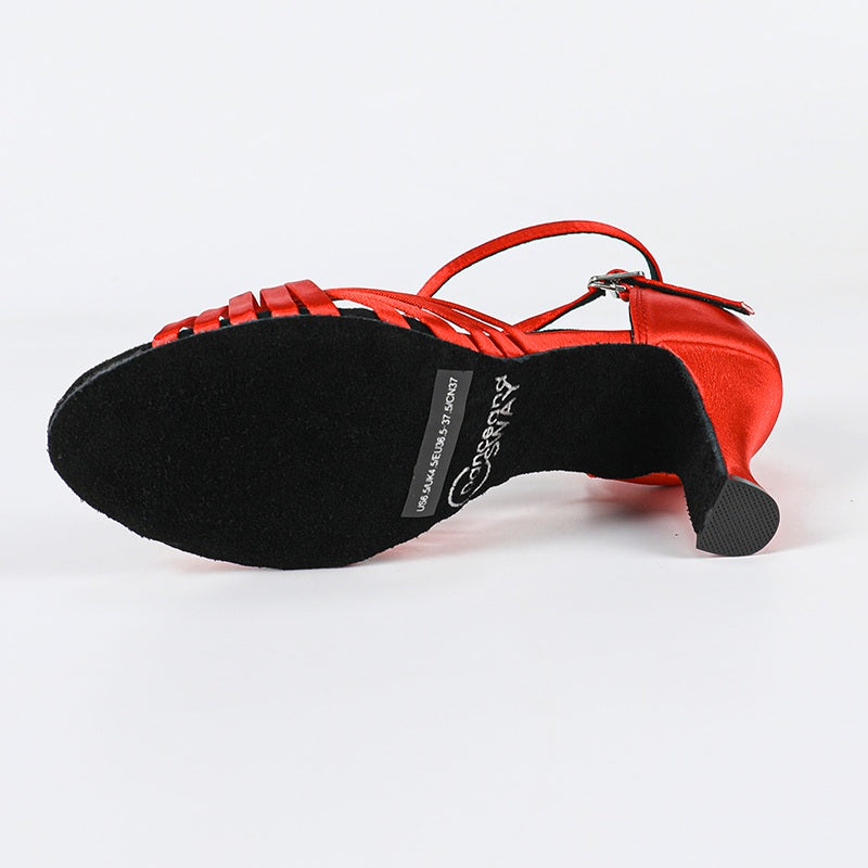 Women's Satin Customized Heel Ballroom Latin Dance Shoes