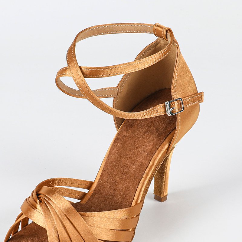 Women's Satin Customized Heel Ballroom Dance Shoes Latin Dance Shoes