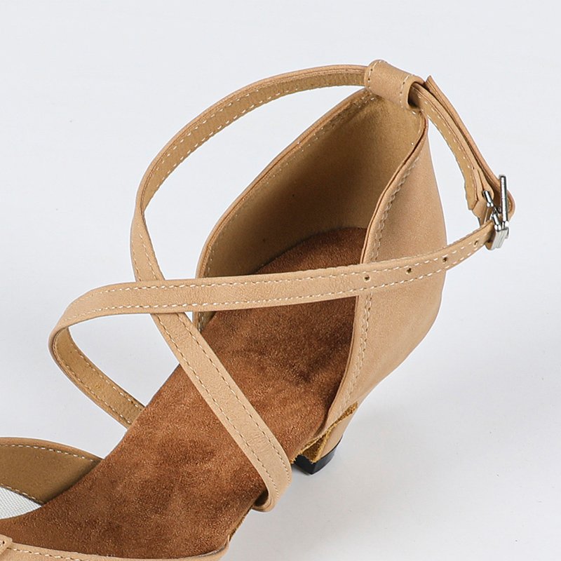 DS Women's Suede Customized Heel Ballroom Dance Shoes Latin Dance Shoes