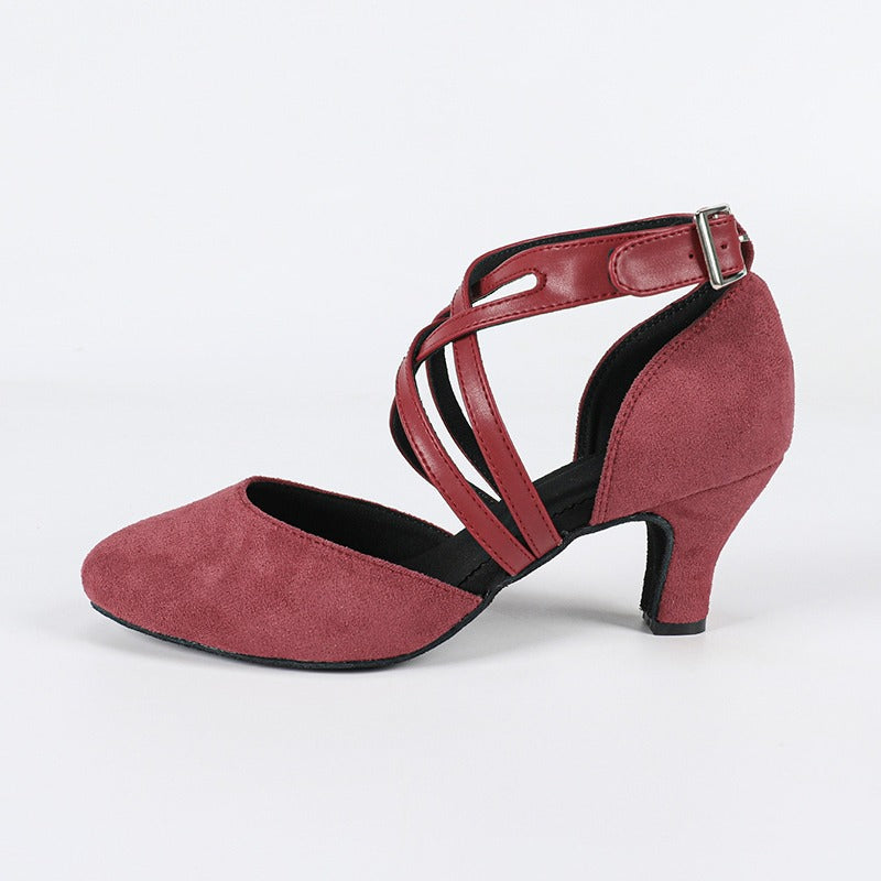Women's Suede Customized Heel  Ballroom Dance Shoes Modern Dance Shoes