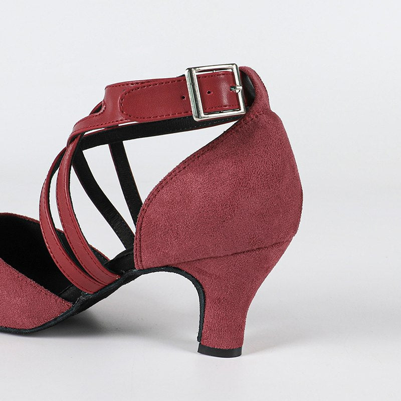 Women's Suede Customized Heel  Ballroom Dance Shoes Modern Dance Shoes
