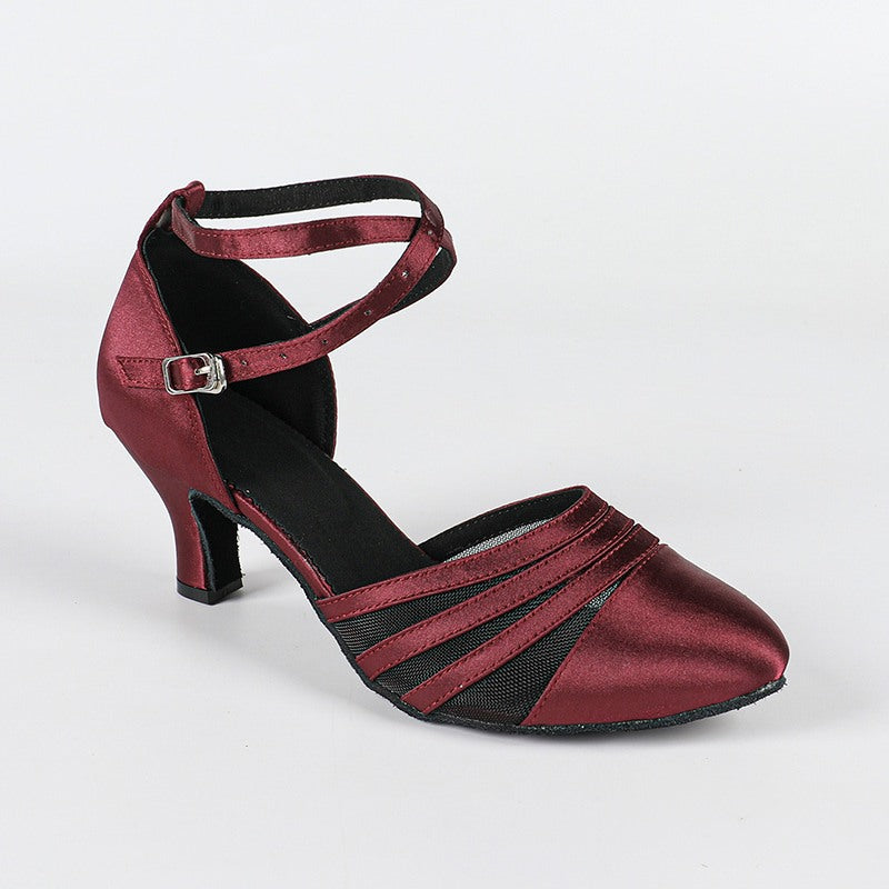 Women's Satin Customized Heel Ballroom Dance Shoes Modern Dance Shoes