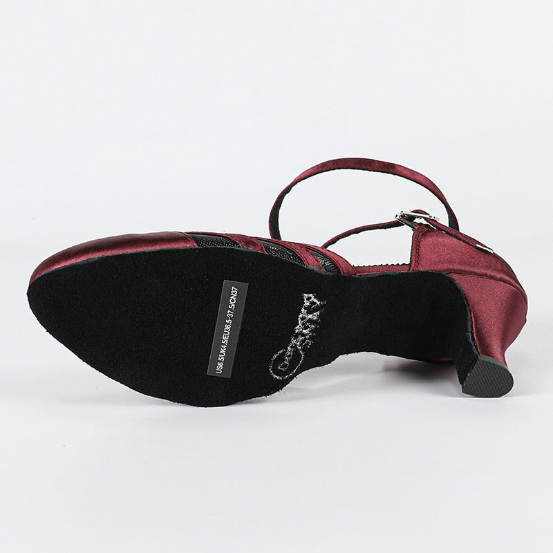 Women's Satin Customized Heel Ballroom Dance Shoes Modern Dance Shoes