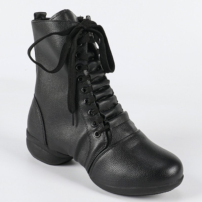 Women's Leatherette 4cm Heel With Lace-up Dance Shoes Jazz Shoes