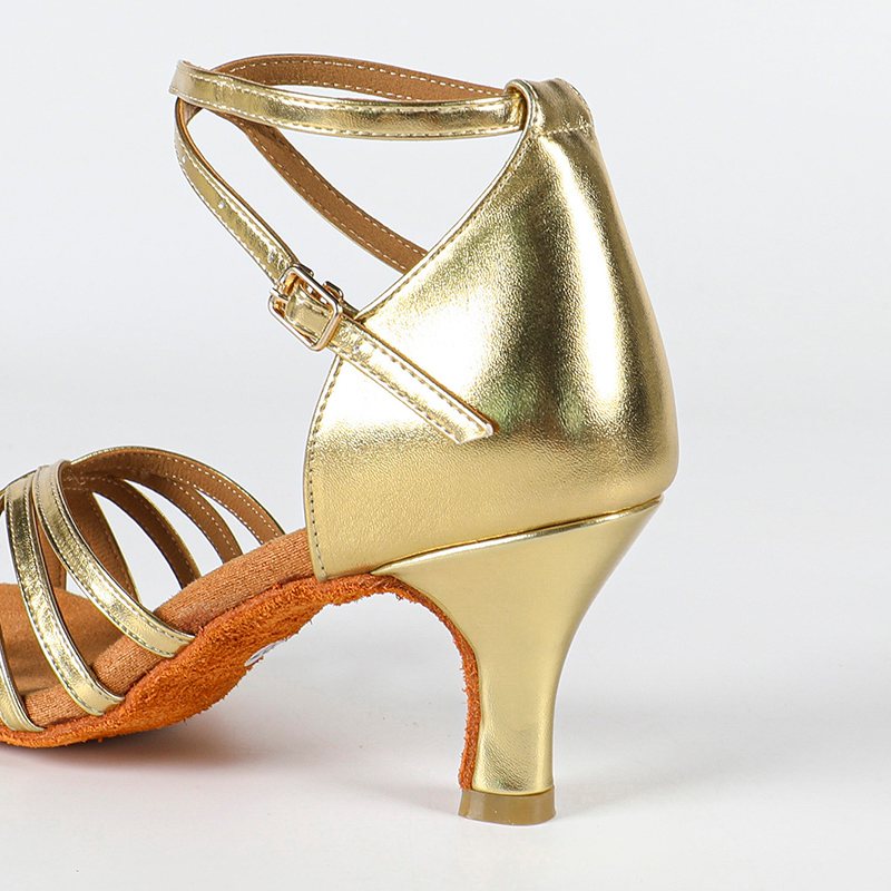 Women's Microfiber Leather 5.5cm/7.5cm Heel Strappy Latin Dance Shoes Ballroom Dance Shoes