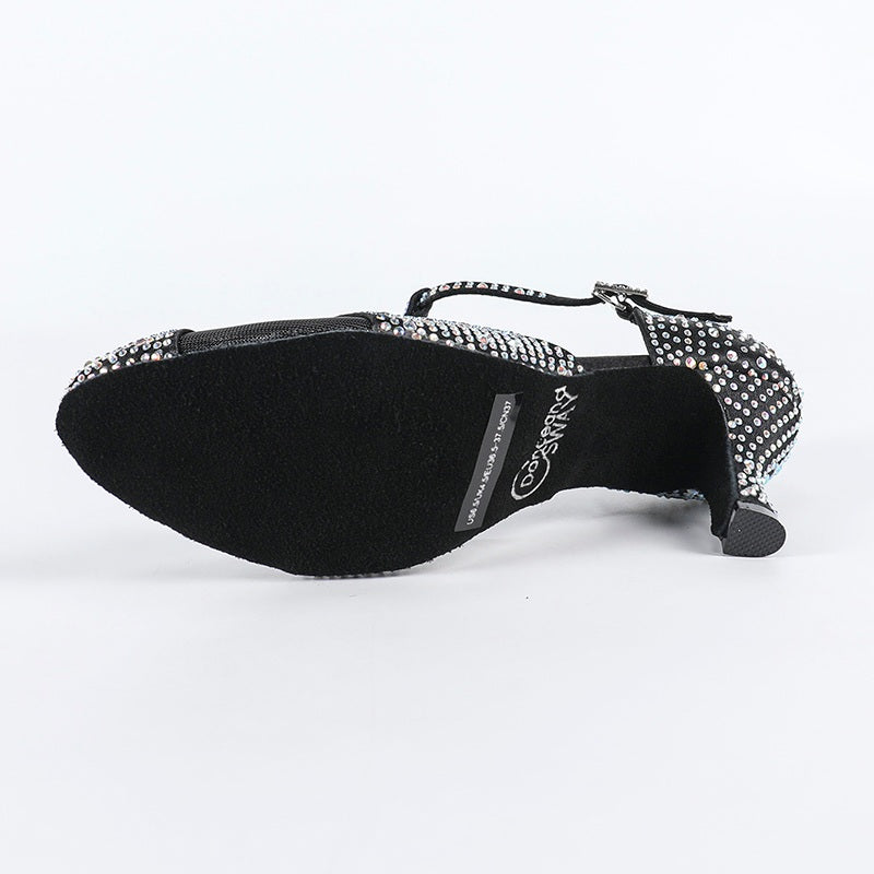 DS Women's Pointed Toe Customized Heel Closed Toe Dance Shoes