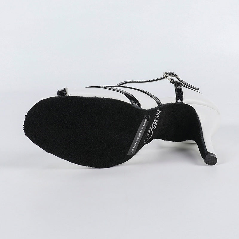 DS Women's White Customized Heel Latin Dance Shoes Ballroom Dance Shoes