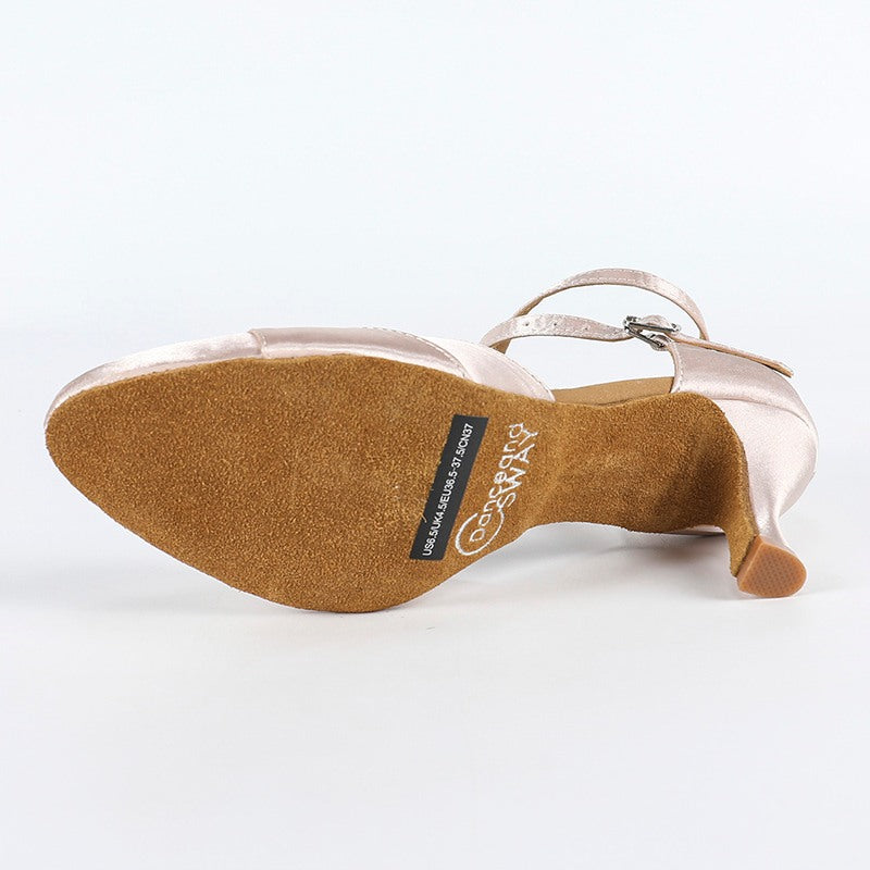 DS Women's Pointed Toe Customized Heel Closed Toe Dance Shoes