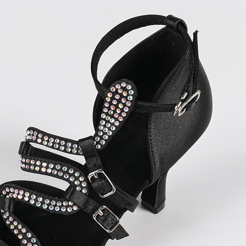 Women's Satin Sude Sole Customized Heel Dance Boots Jazz Salsa Dance Shoes