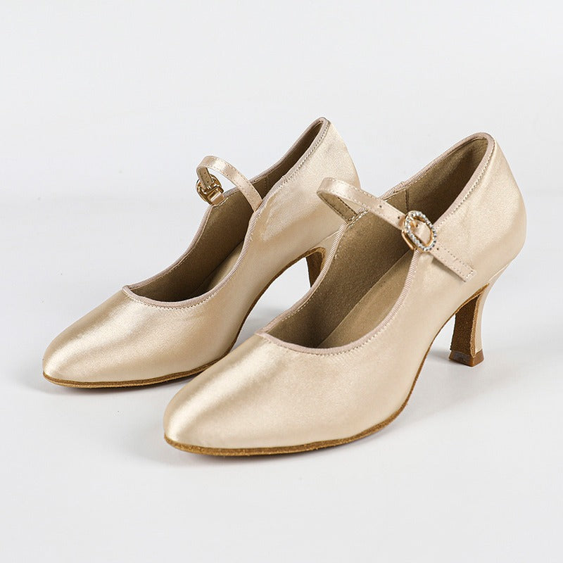 Women's Satin 7.5cm Heel Modern Dance  Shoes Ballroom Dance Shoes