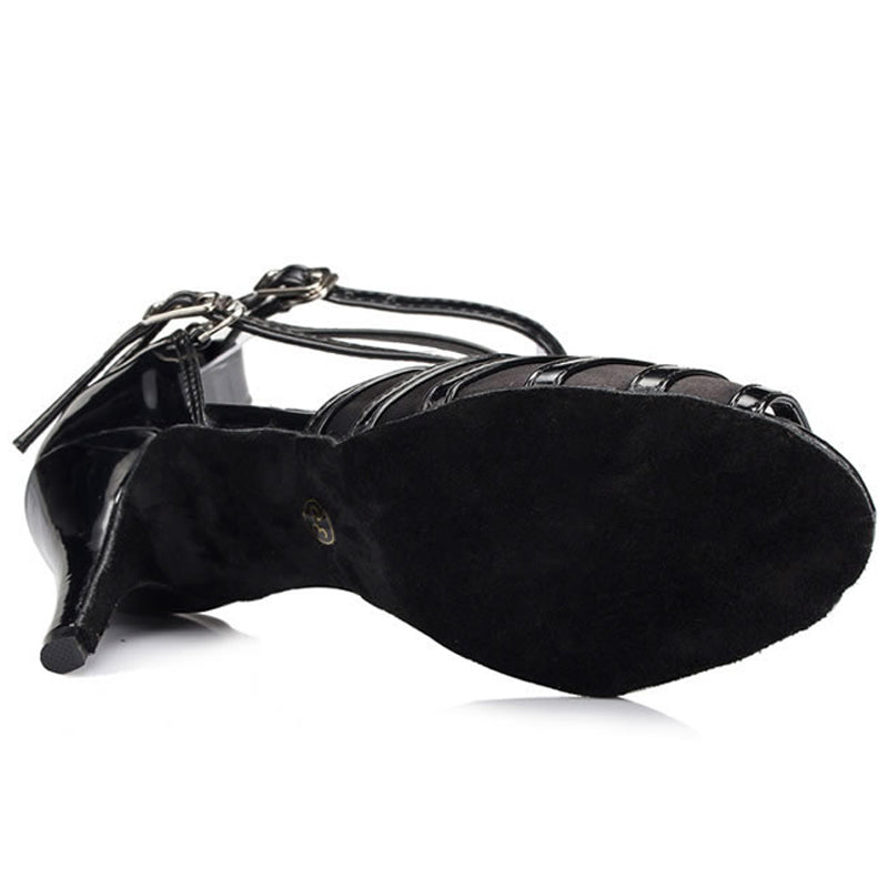 DS Women's Leatherette Satin Customized Heel Ballroom Dance Shoes Latin Shoes