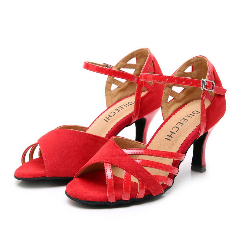 DS Women's Leatherette Customized Heel Latin Shoes Salsa Shoes Ballroom Dance Shoes