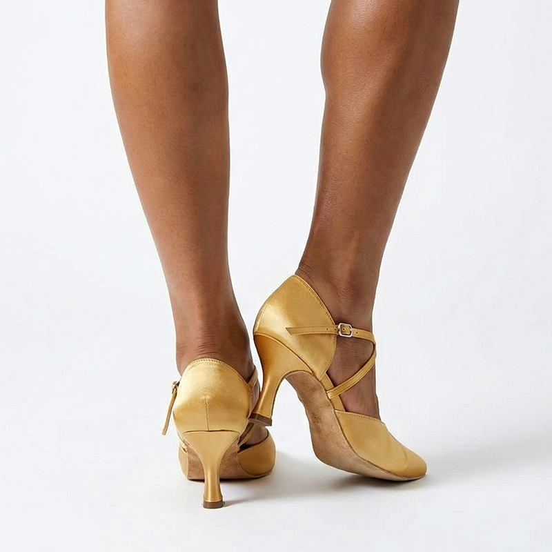 Women's Satin 4.5/7.5cm Heels Ballroom Dance Shoes Modern Dance Shoes