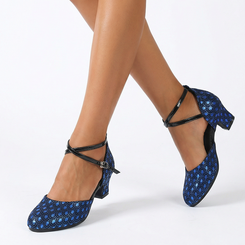 Women's Satin Customized Heel Ballroom Dance Shoes