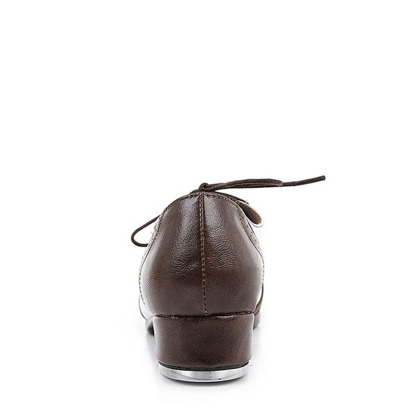 Unisex Real Leather 3cm Heel Tap Dance Shoes