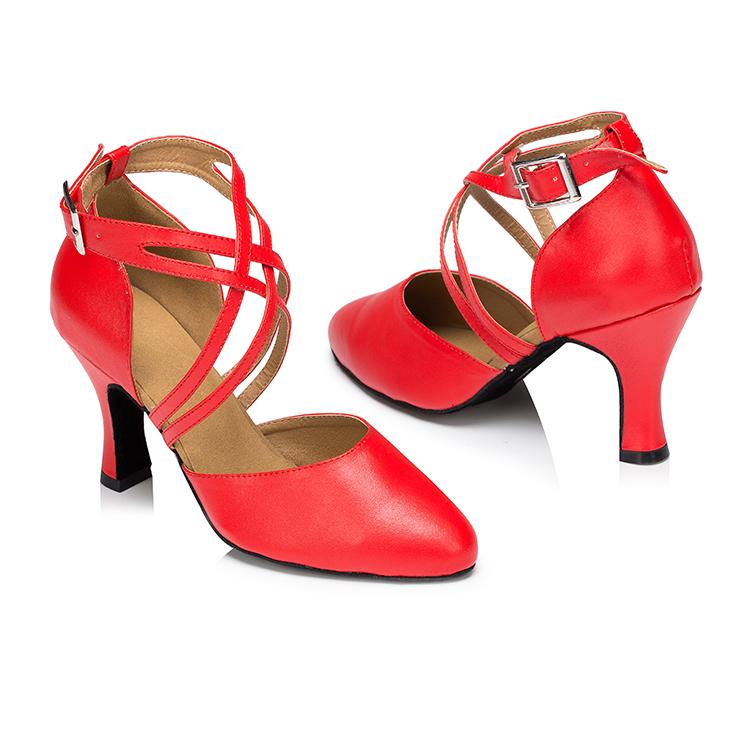 Women's Microfiber Leather Customized Heels Ballroom Dance Shoes Modern Dance Shoes