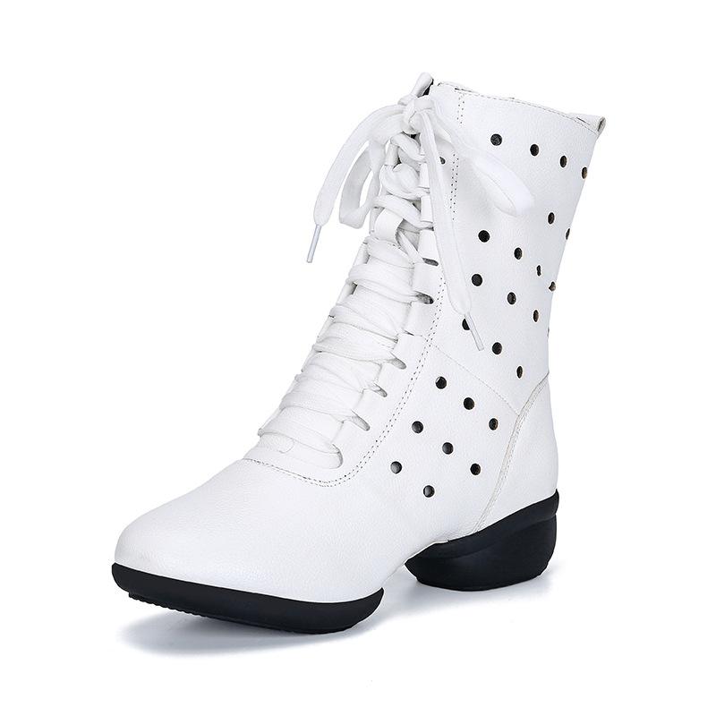 Women's Leatherette 4cm Heels Jazz With Lace-up Dance Shoes/Dance Boots