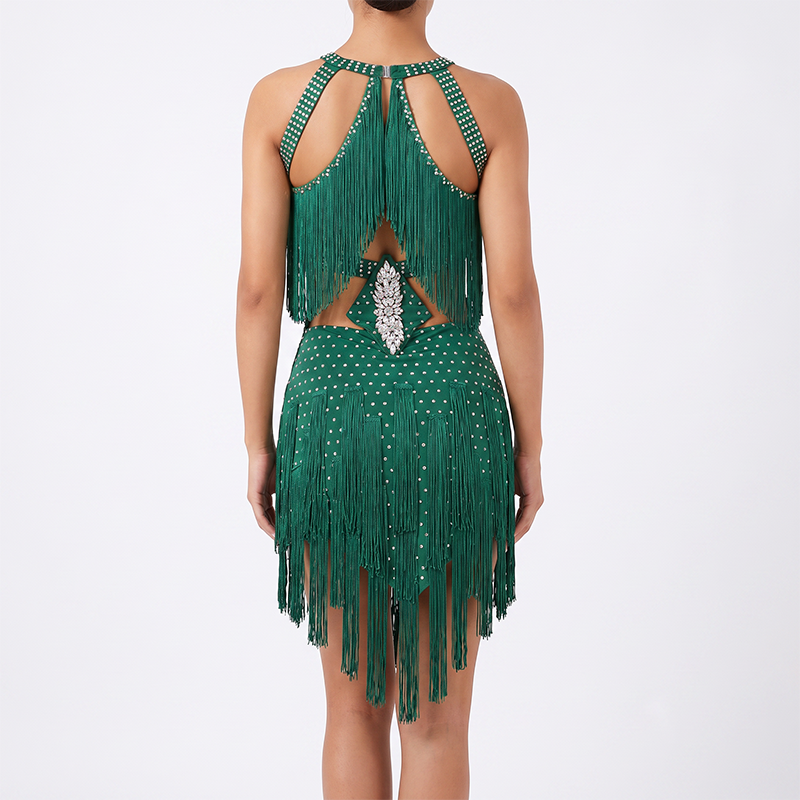 YZY Customisable-Women's Tassel DanceWear Dance Dress Performance Wear
