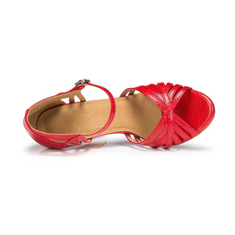 Women's Leatherette Customized Heel Ballroom Dance Shoes Latin Shoes